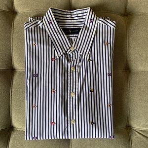 Ralph Lauren button down shirt Men's XXL stripe & flag